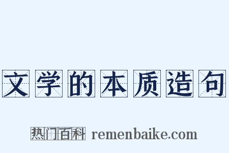 文学的本质造句是什么意思的图片